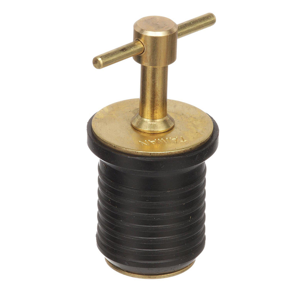 Attwood T-Handle Brass Drain Plug - 1" Diameter - 7526A7