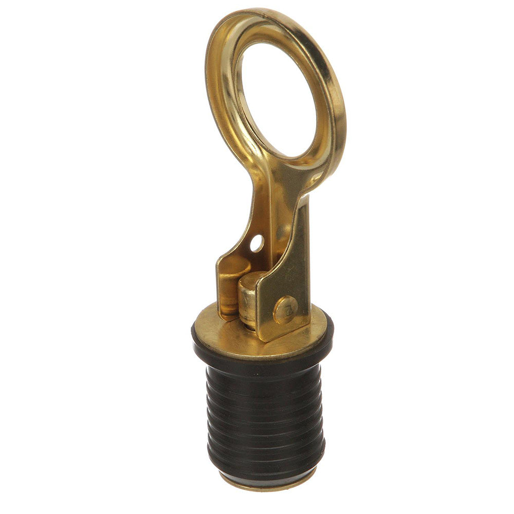 Attwood Snap-Handle Brass Drain Plug - 1" Diameter - 7524A7