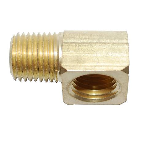 Attwood Universal 90 Degree Elbow - 1/4" NPT x 1/4" NPTF - Brass - 8887-6