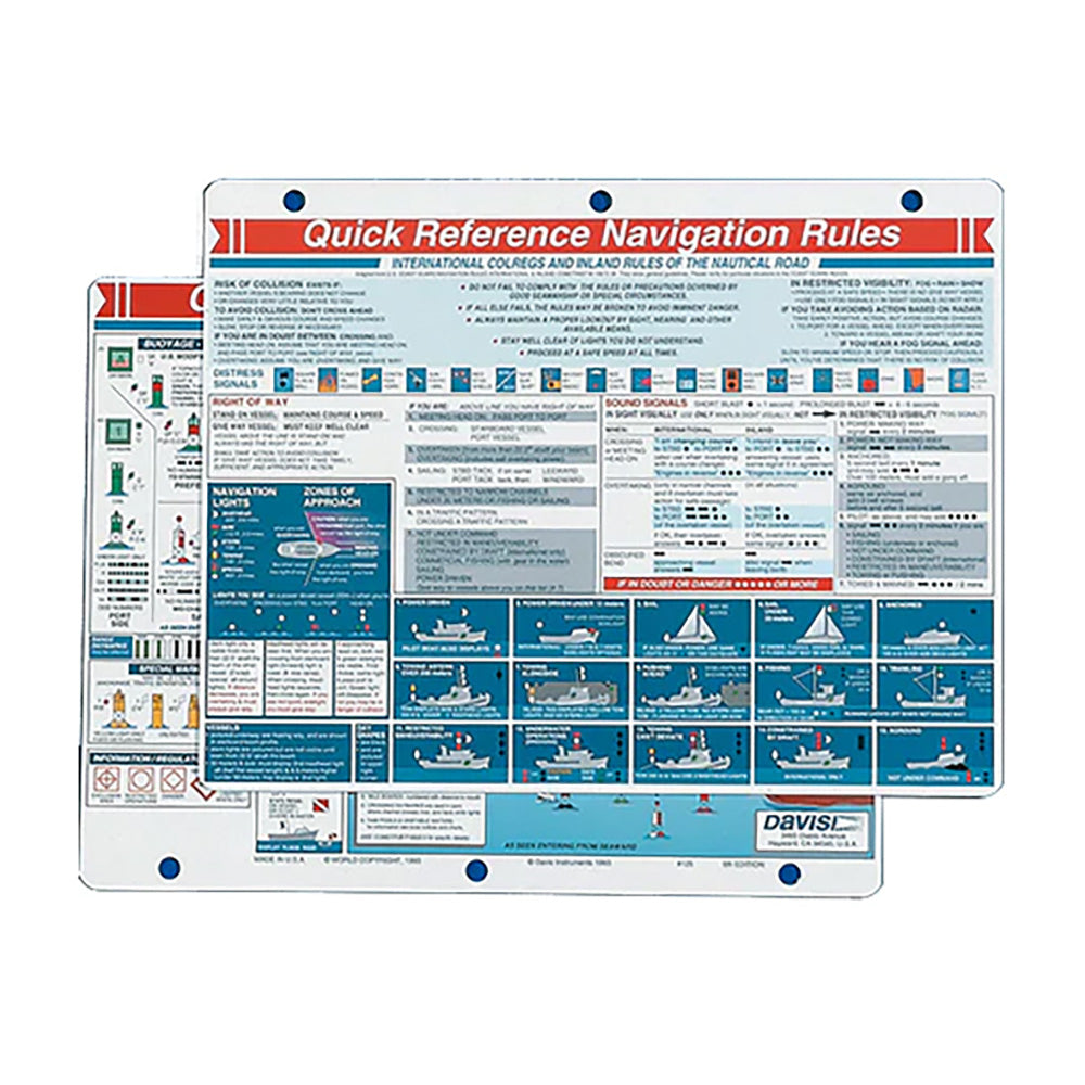 Davis Quick Reference Navigation Rules Card - 125