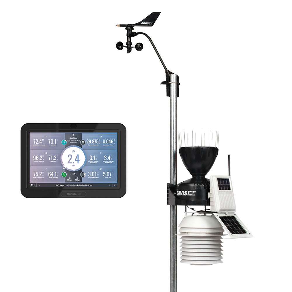 Davis Vantage Pro2 Wireless Weather Station w/WeatherLink Console & 24hr Fan Aspirated Radiation Shield - 6253