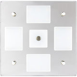 Sea-Dog Square LED Mirror Light w/On/Off Dimmer - White & Blue - 401840-3