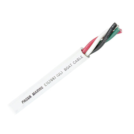 Pacer Round 4 Conductor Cable - 100' - 14/4 AWG - Black, Green, Red & White - WR14/4-100