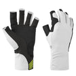 Mustang Traction UV Open Finger Gloves - White & Black - Medium - MA6007-267-M-267