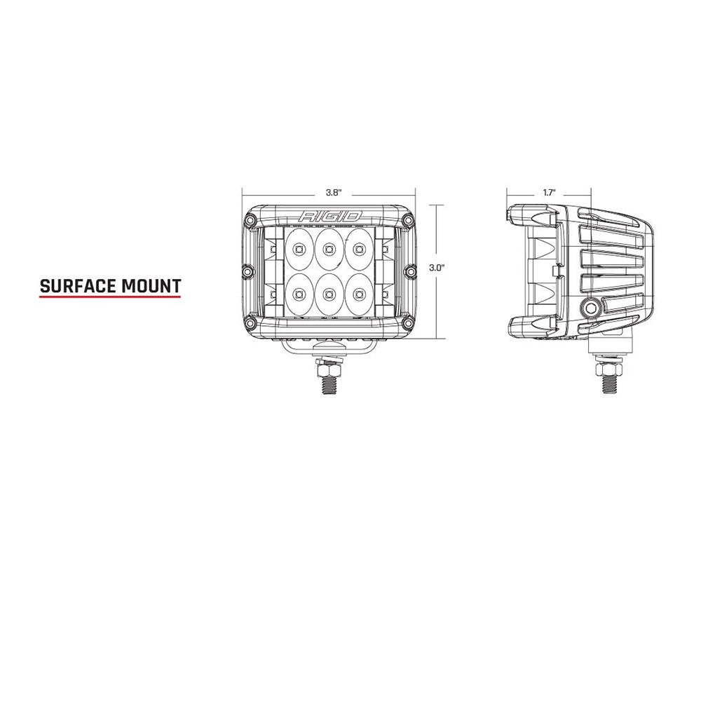 RIGID Industries D-SS Spot w/Amber Pro Lens - Pair - 262214