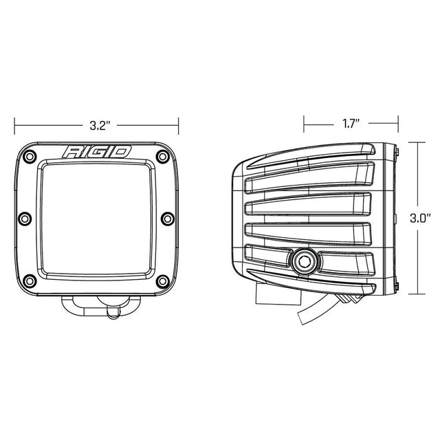 RIGID Industries D-Series Spot w/Amber Pro Lens - Pair - 20252