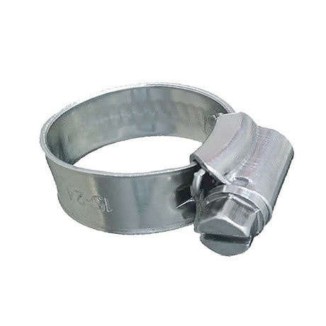 Trident Marine 316 SS Non-Perforated Worm Gear Hose Clamp - 3/8" Band Range - 11/32"-25/32" Clamping Range - 10-Pack - SAE Size 6 - 705-0381