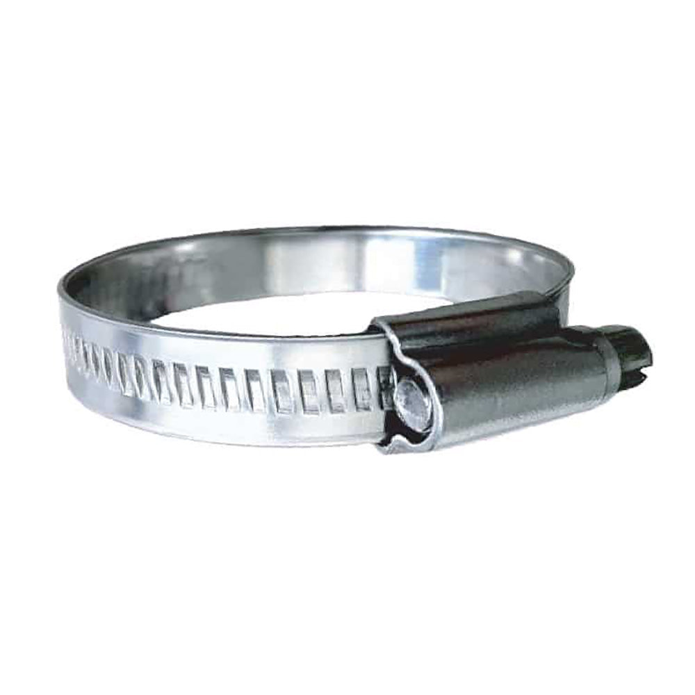 Trident Marine 316 SS Non-Perforated Worm Gear Hose Clamp - 15/32" Band Range - (1-1/16"  1-1/2") Clamping Range - 10-Pack - SAE Size 16 - 710-1001