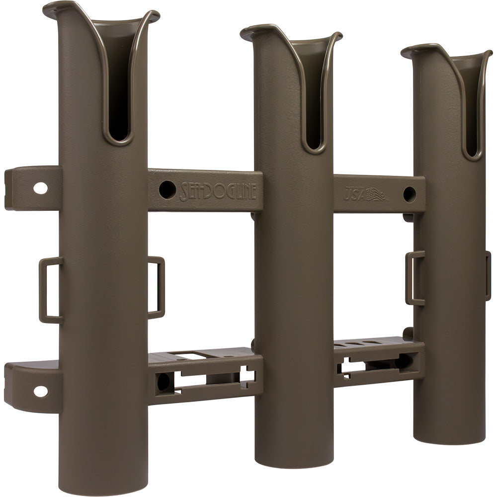 Sea-Dog Triple Threat Three Pole Rod Holder - Flat Dark Earth - 325034-1