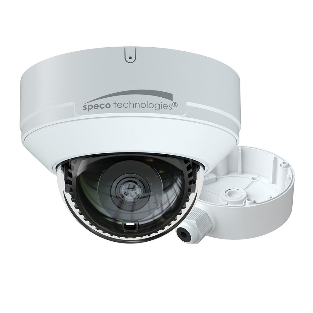 Speco 4MP H.265 AI IP Dome Camera w/IR - 2.8mm Fixed Lens & Junction Box - O4D9