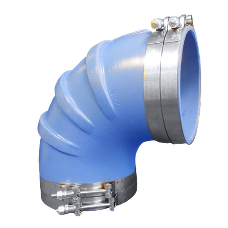 Trident Marine 6" ID 90-Degree Blue Silicone Molded Wet Exhaust Elbow w/4 T-Bolt Clamps - 290V6000-S/S
