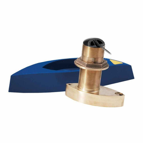 Airmar B785C-M bronze thru-hull CHIRP transducer with fairing block, 600W power, medium frequency band sensor