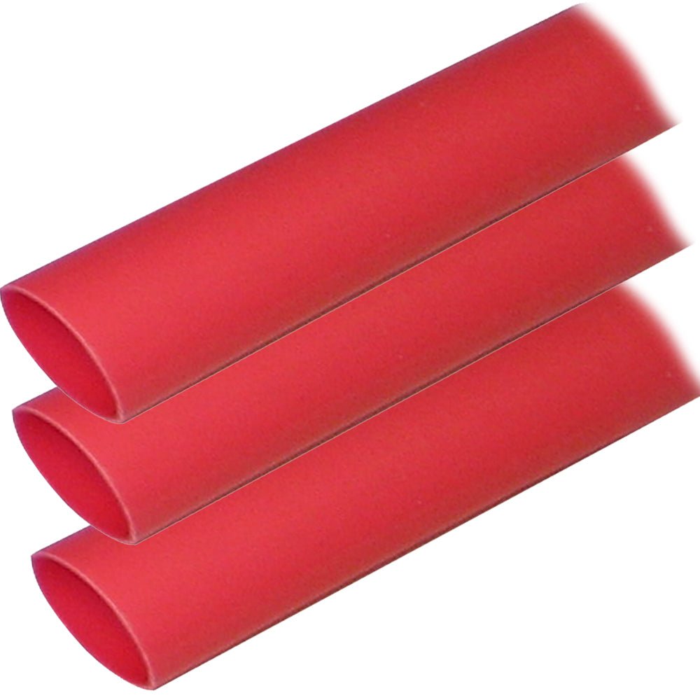 Ancor Adhesive Lined Heat Shrink Tubing (ALT) - 1" x 12" - 3 - Pack - Red - 307624 - Anchor Express