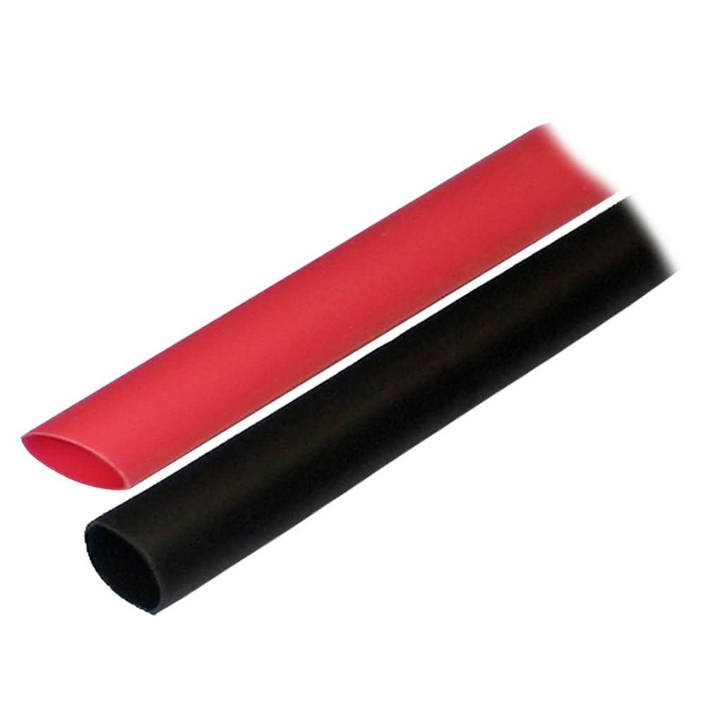 Ancor Adhesive Lined Heat Shrink Tubing (ALT) - 1/2" x 3" - 2 - Pack - Black/Red - 305602 - Anchor Express