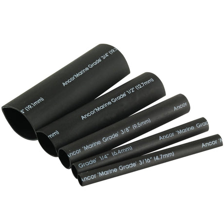 Ancor Adhesive Lined Heat Shrink Tubing Kit - 8 - Pack, 3", 20 to 2/0 AWG, Black - 301503 - Anchor Express