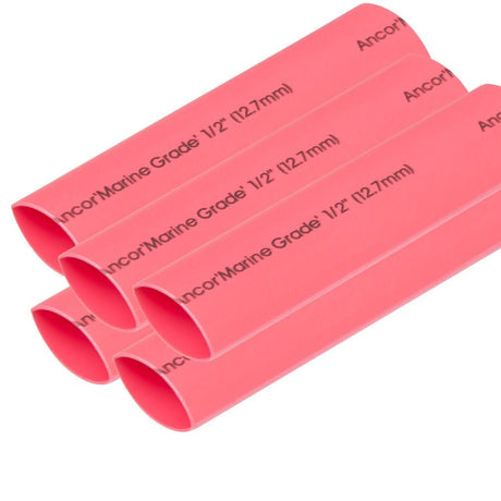 Ancor Heat Shrink Tubing 1/2" x 6" - Red - 5 Pieces - 305606 - Anchor Express
