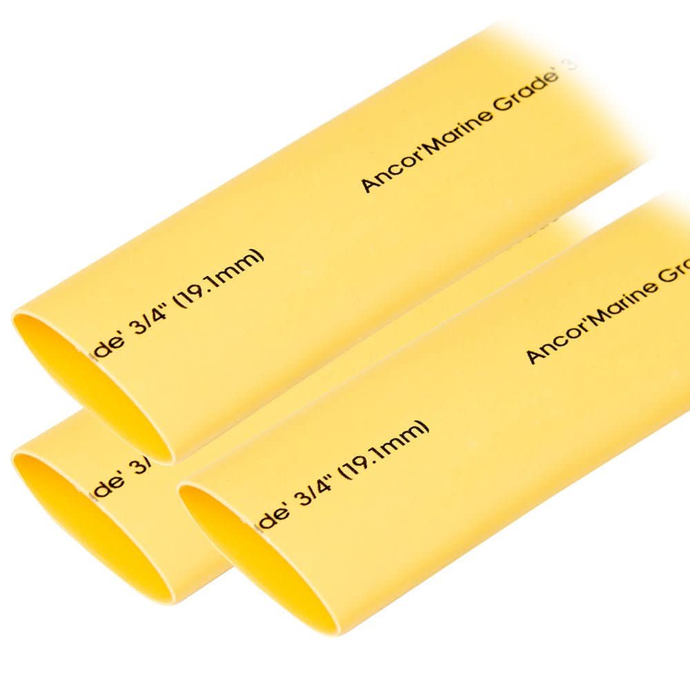 Ancor Heat Shrink Tubing 3/4" x 3" - Yellow - 3 Pieces - 306903 - Anchor Express