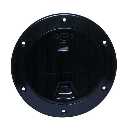 Beckson 4" Smooth Center Screw - Out Deck Plate - Black - DP40 - B - Anchor Express