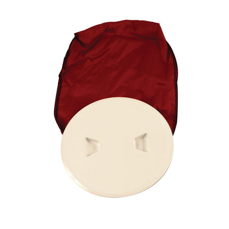 Beckson 5" Stow - Away Deck Plate - Beige w/12" Bag - DP50BN - Anchor Express