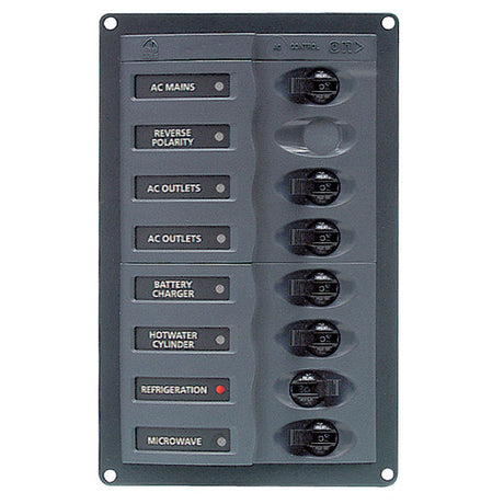 BEP AC Circuit Breaker Panel w/o Meters, 6 Way w/Double Pole Mains - 900 - ACM6W - 110V - Anchor Express