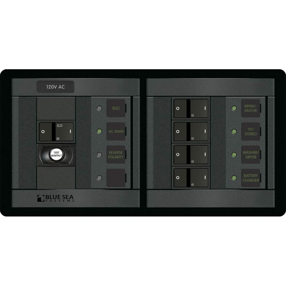 Blue Sea 1193 ELCI Main 30A Double Pole + 4 Positions Horizontal - 1193 - Anchor Express