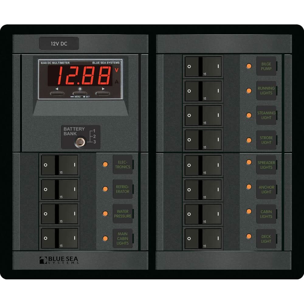 Blue Sea 1217 12V DC 12 Position w/Digital Meter - 1217 - Anchor Express