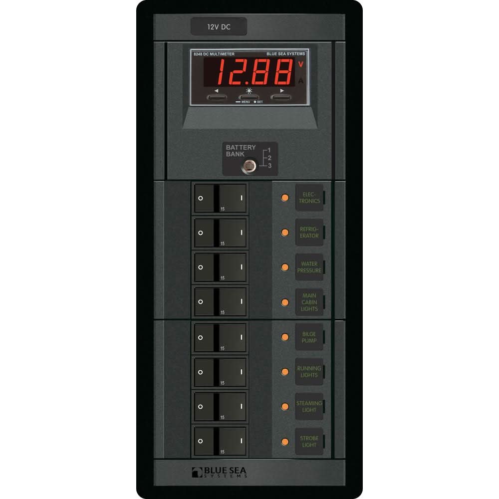 Blue Sea 1227 12V DC 8 Position w/Digital Meter - 1227 - Anchor Express