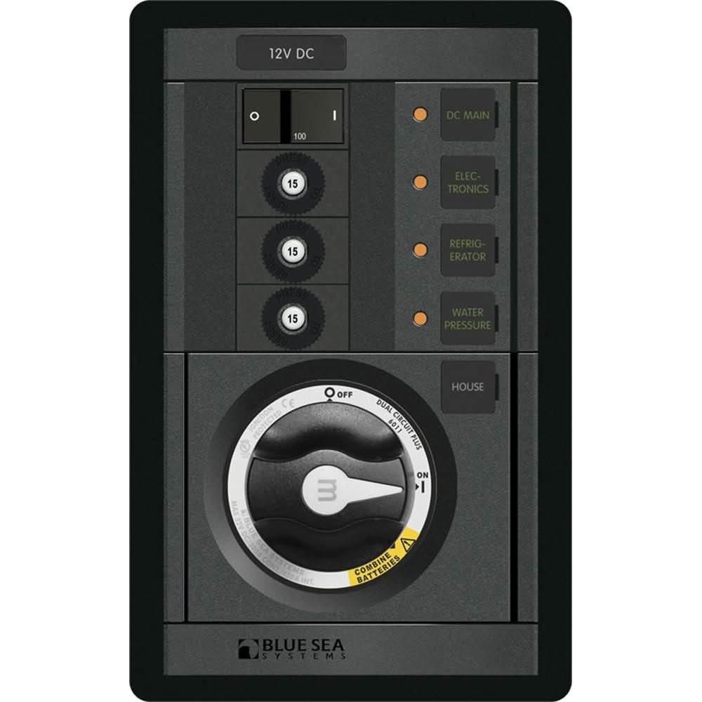 Blue Sea 1408 M - Series Dual Circuit Plus™, Main + 3 Positions CLB Vertical - 1408 - Anchor Express