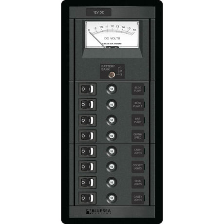 Blue Sea 1463 8 Position Switch CLB + Meter Vertical - 1463 - Anchor Express