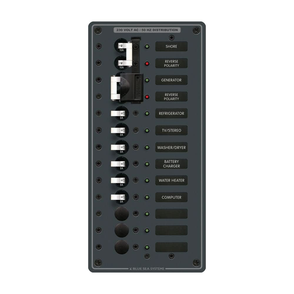 Blue Sea 3566 AC Toggle Source Selector (230V) - 2 Sources + 9 Positions - 8566 - Anchor Express
