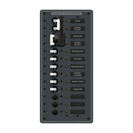 Blue Sea 3566 AC Toggle Source Selector (230V) - 2 Sources + 9 Positions - 8566 - Anchor Express