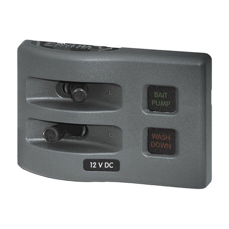 Blue Sea 4302 WeatherDeck Water Resistant Fuse Panel - 2 Position - Grey - 4302 - Anchor Express