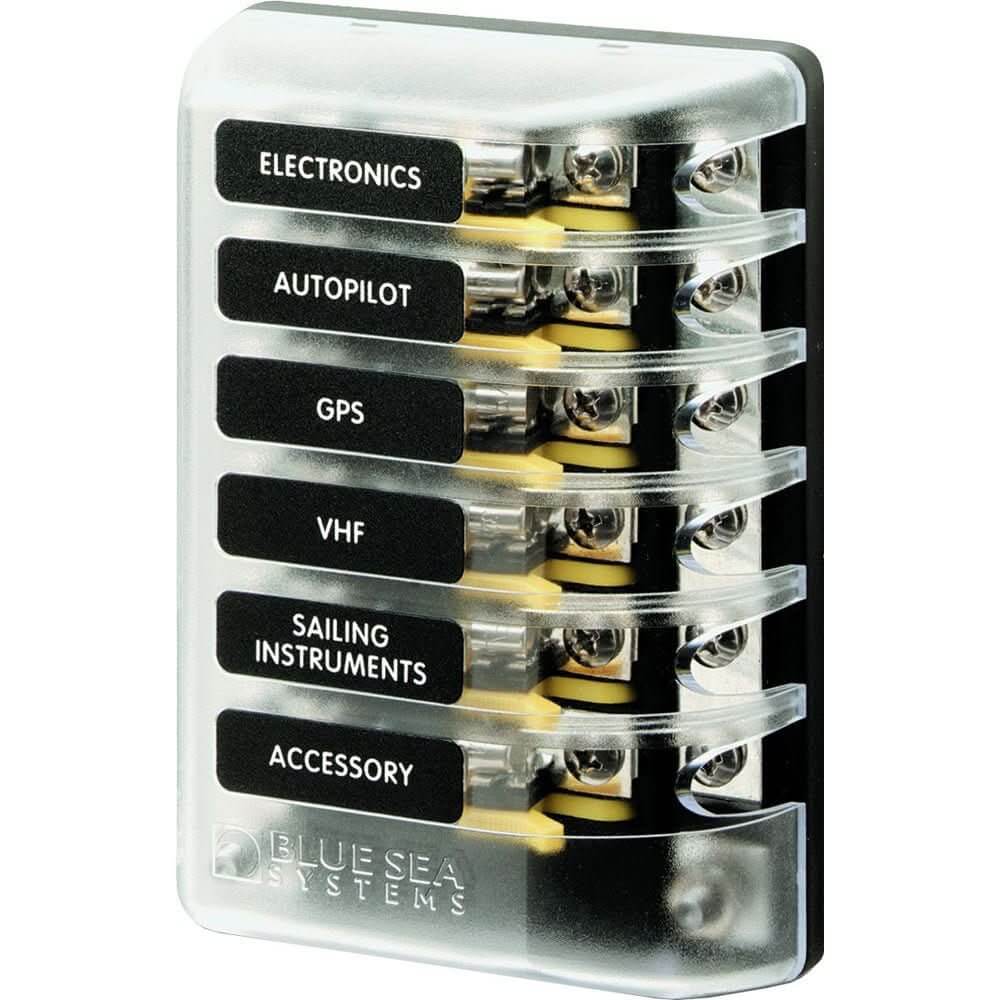 Blue Sea 5015 ST Glass Fuse Block w/Negative Bus - 5015 - Anchor Express