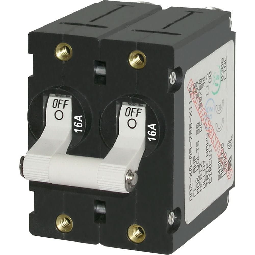 Blue Sea 7294 A - Series Double Pole Toggle - 16A - White - 7294 - Anchor Express
