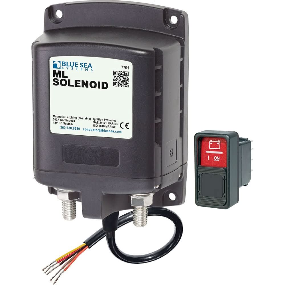 Blue Sea 7701 ML - Series Solenoid w/Contura Switch 12VDC - 7701 - Anchor Express