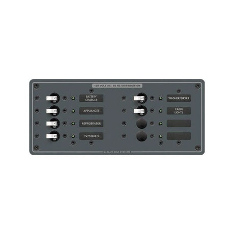 Blue Sea 8511 AC 8 Position 230v (European) Breaker Panel (White Switches - 8511 - Anchor Express