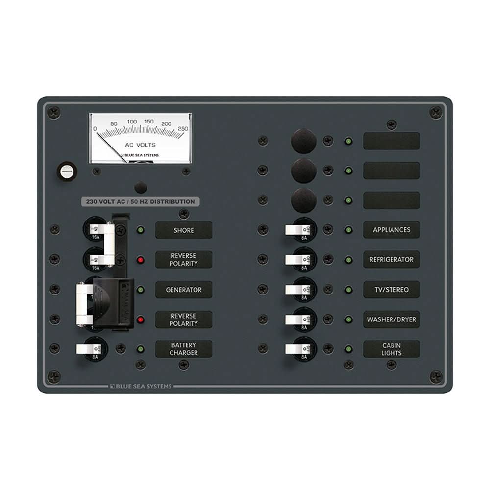 Blue Sea 8562 AC Toggle Source Selector (230V) - 2 Sources + 9 Positions - 8562 - Anchor Express