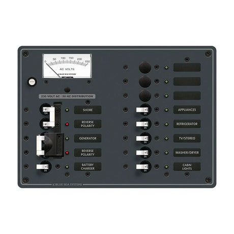 Blue Sea 8562 AC Toggle Source Selector (230V) - 2 Sources + 9 Positions - 8562 - Anchor Express