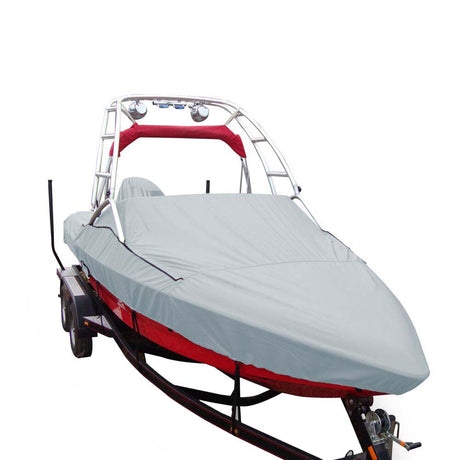 Carver Sun - DURA Specialty Boat Cover f/20.5' Sterndrive V - Hull Runabouts w/Tower - Grey - 97120S - 11 - Anchor Express