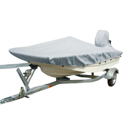 Carver Sun - DURA Styled - to - Fit Boat Cover f/15.5' Whaler Style Boats with Side Rails Only - Grey - 71515S - 11 - Anchor Express