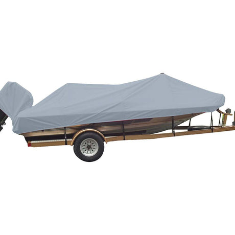 Carver Sun - DURA Styled - to - Fit Boat Cover f/20.5' Wide Style Bass Boats - Grey - 77220S - 11 - Anchor Express