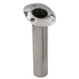 C.E. Smith 70 Series Standard Flush Mount Rod Holder - 15 Degree - Stainless Steel - Gimbal Bar Bottom - Black Liner - 536710 - Anchor Express