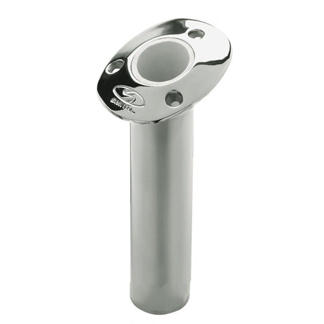 C.E. Smith Flush Mount Rod Holder - 15 Degree & 9" Depth - Stainless Steel - Cast Gimbal - White Vinyl Liner - 53671CA - Anchor Express