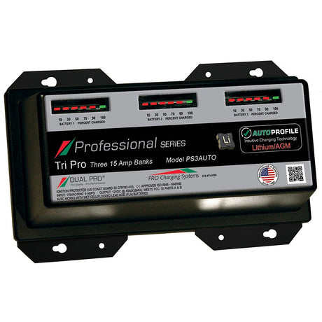Dual Pro PS3 Auto 15A - 3 - Bank Lithium/AGM Battery ChargerPS3AUTO - PS3AUTO - Anchor Express