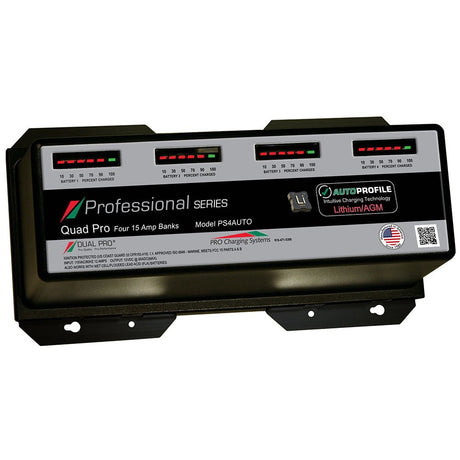Dual Pro PS4 Auto 15A - 4 - Bank Lithium/AGM Battery ChargerPS4AUTO - PS4AUTO - Anchor Express