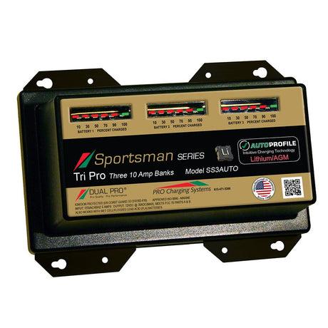Dual Pro SS3 Auto 10A - 3 - Bank Lithium/AGM Battery ChargerSS3AUTO - SS3AUTO - Anchor Express