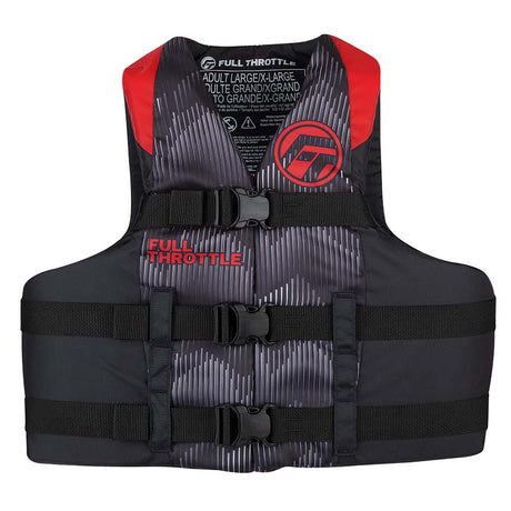 Full Throttle Adult Nylon Life Jacket - L/XL - Red/Black - 112200 - 100 - 050 - 22 - Anchor Express
