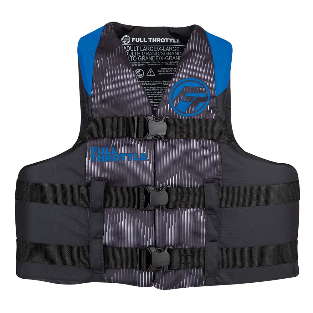 Full Throttle Adult Nylon Life Jacket - S/M - Blue/Black - 112200 - 500 - 030 - 22 - Anchor Express