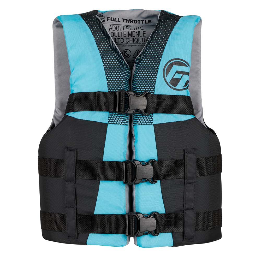 Full Throttle Teen Nylon Life Jacket - Aqua/Black - 112200 - 505 - 010 - 22 - Anchor Express