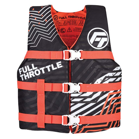 Full Throttle Youth Nylon Life Jacket - Pink/Black - 112200 - 105 - 002 - 22 - Anchor Express